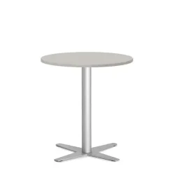 Loungebord Amy Ø650 H752 mm, Lys grå laminat Alugråt understel