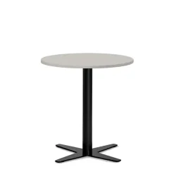 Loungebord Amy Ø650 H752 mm, Lys grå laminat Sort understel