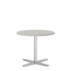 Loungebord Amy Ø650 H582 mm, Lys grå laminat Alugråt understel