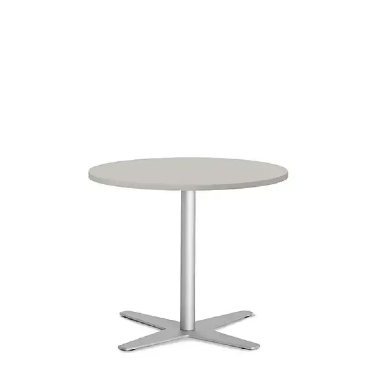 Loungebord Amy Ø650 H582 mm, Lys grå laminat Alugråt understel