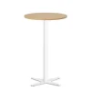 Loungebord Amy Ø650 mm H1050 mm, Bøg laminat Hvidt understel