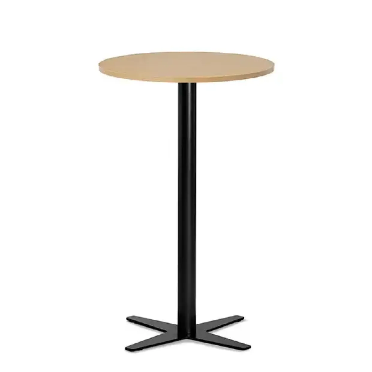 Loungebord Amy Ø650 mm H1050 mm, Bøg laminat Sort understel
