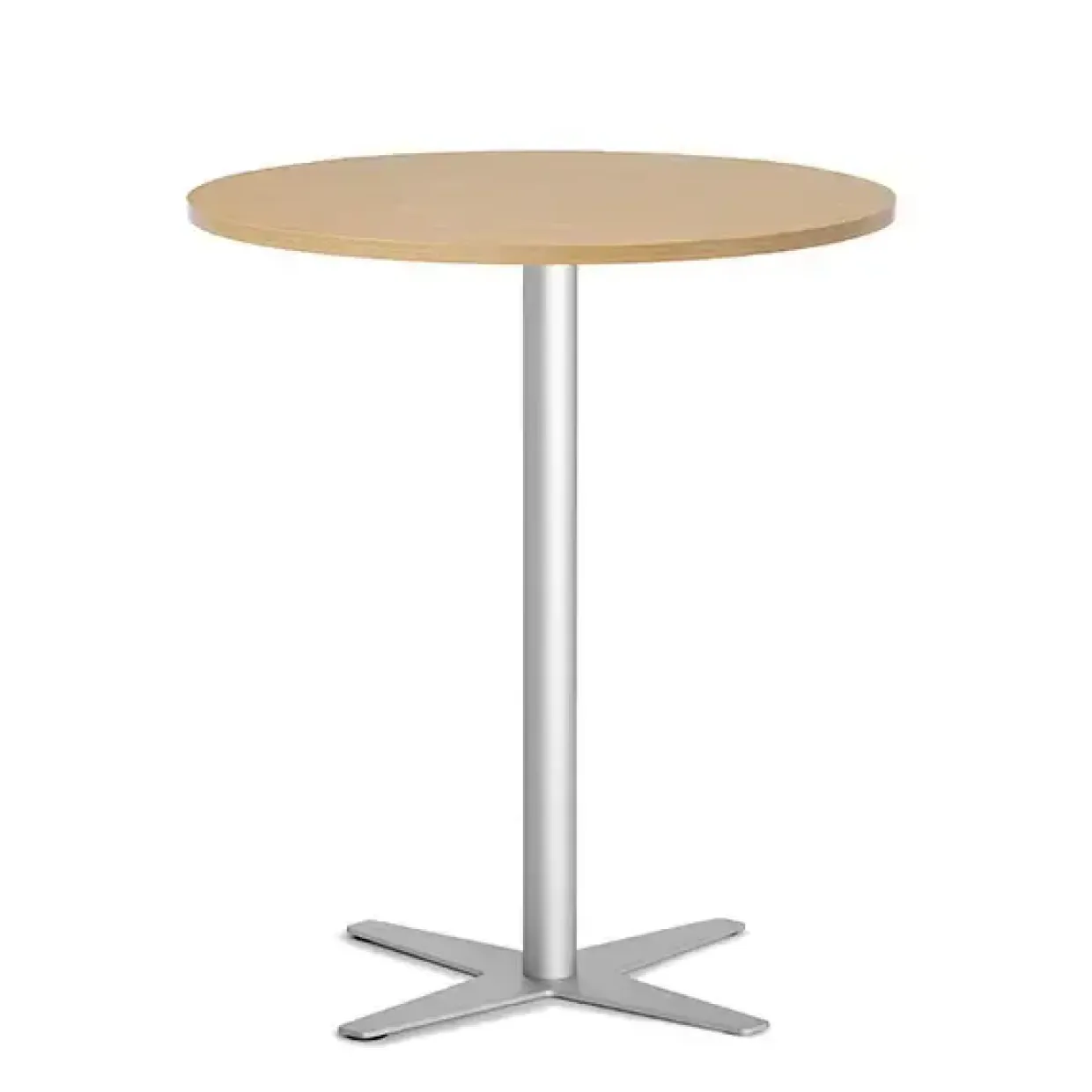 Loungebord Amy Ø900 mm H1050 mm, Bøg laminat Alugråt understel