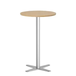 Loungebord Amy Ø650 mm H1050 mm, Bøg laminat Alugråt understel