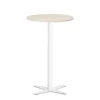 Loungebord Amy Ø650 mm H1050 mm, Birk laminat Hvidt understel