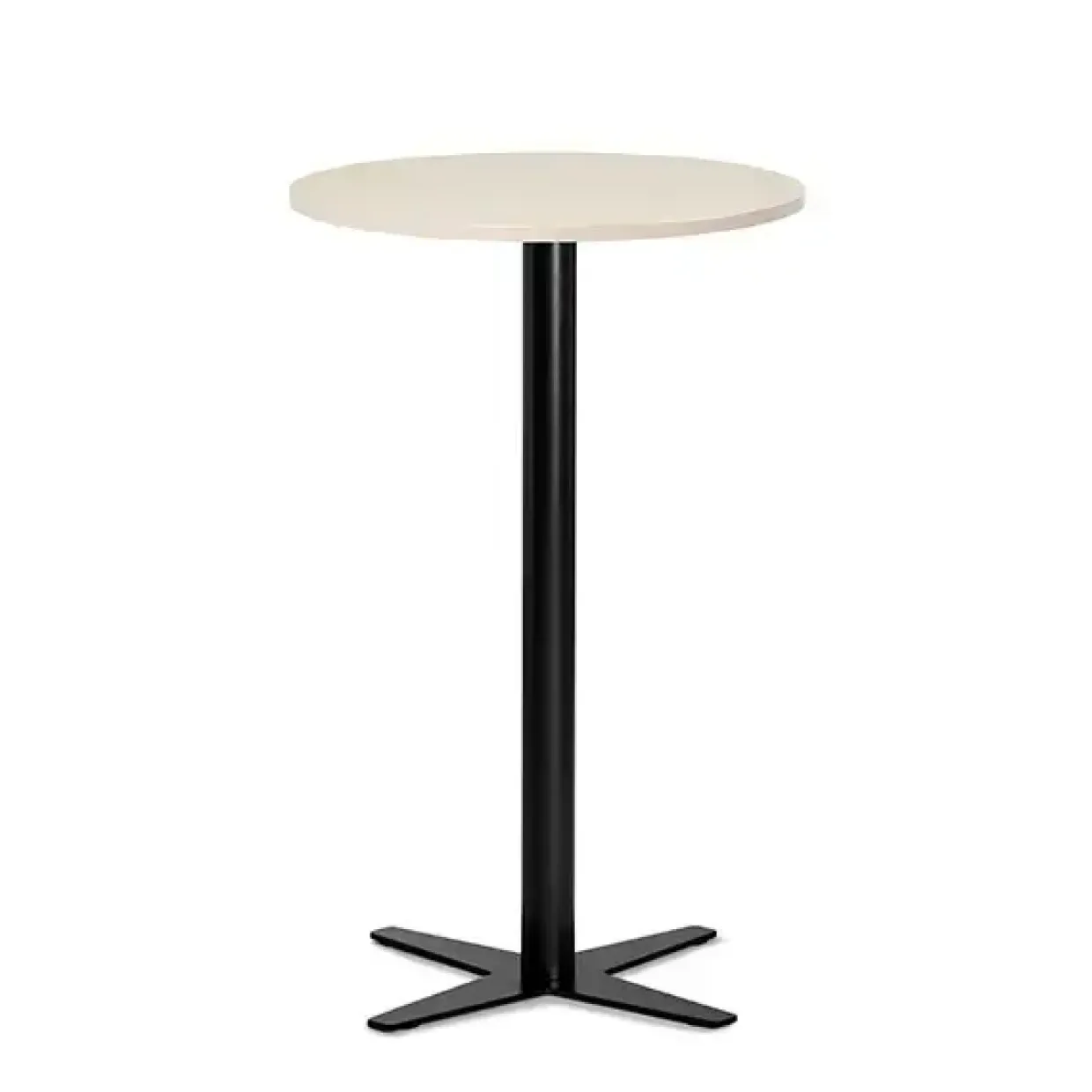 Loungebord Amy Ø650 mm H1050 mm, Birk laminat Sort understel
