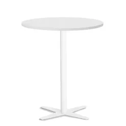 Loungebord Amy Ø900 mm H1050 mm, Hvid laminat Hvidt understel