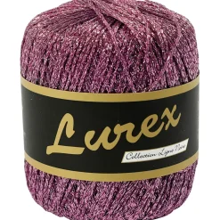 Lurex garn længde 160 meter lilla | 25 gram