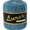 Lurex garn længde 160 meter lys blå | 25 gram