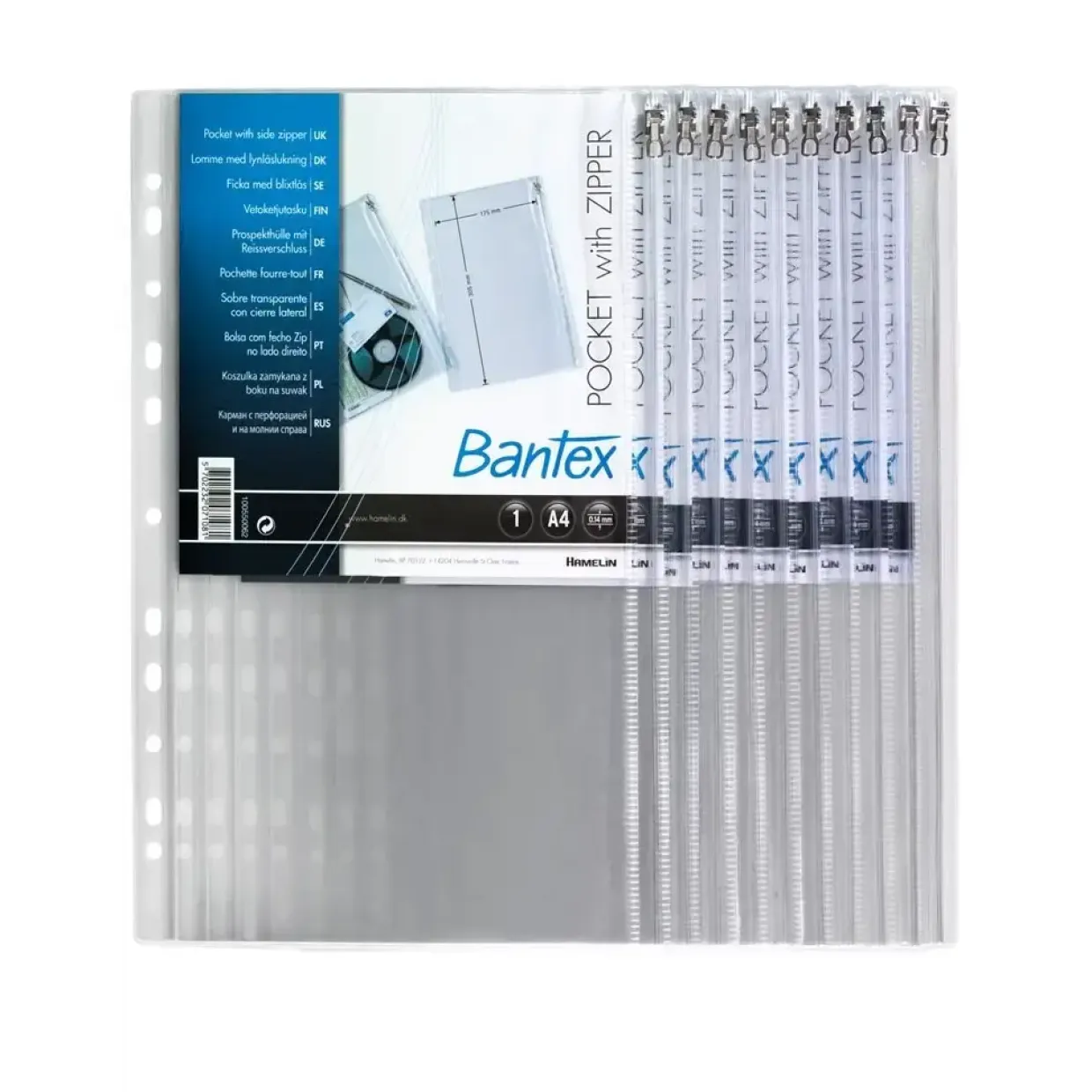 Lynlåslomme Bantex PVC A4 0,14 mm (10)