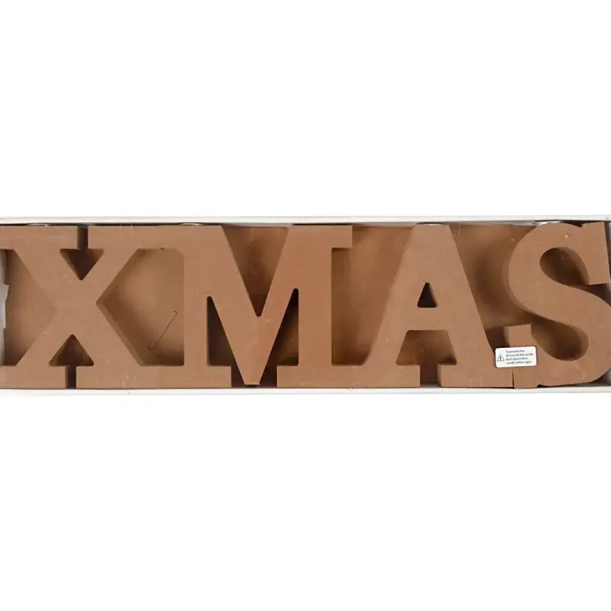 Lysestage X-MAS højde 14,5 cm, tykkelse 3,2 cm - 4 stk