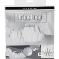 Lyskæde - LED Lampeskærme - Hvid - 100cm - Ø75mm