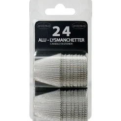 Lysmanchetter, guld/sølv, 20 pakker á 24 stk