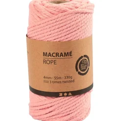 Macramé-garn – 3-tvundet / tvistet – 80% genanvendt bomuld – 20% polyester