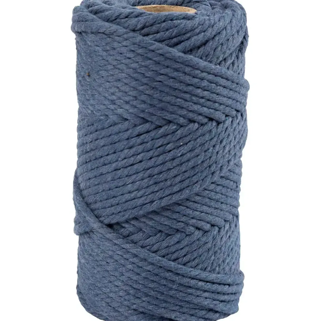 Macramé snor L: 55 m diam. 4 mm blå 330 g
