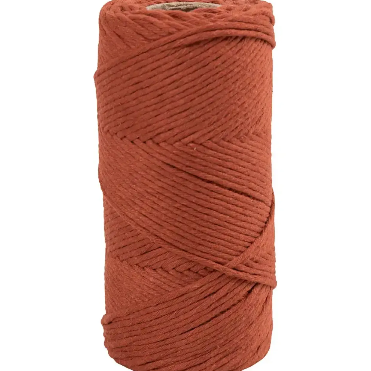 Macramé snor L: 198 m diam. 2 mm brændt orange 330 g