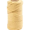 Macramé snor L: 55 m diam. 4 mm lys gul 330 g