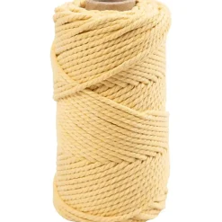 Macramé snor L: 55 m diam. 4 mm lys gul 330 g