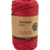 Macramé snor L: 55 m diam. 4 mm rød 330 g
