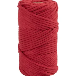 Macramé snor L: 55 m diam. 4 mm rød 330 g