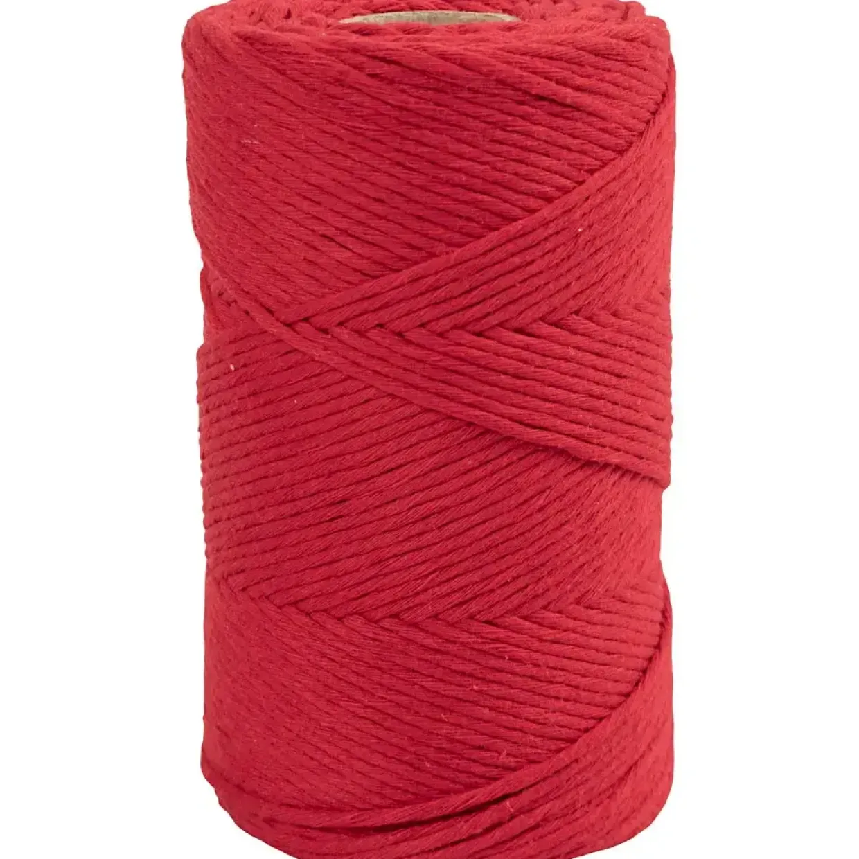 Macramé snor – 198 m – Ø 2 mm – rød – 330 g