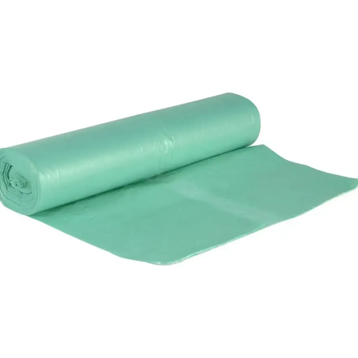 Madaffaldspose, ABENA, 50 l, grøn, LDPE/genanvendt, 60x75cm - 12 ruller á 40 poser
