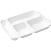 Madbakke, ABENA Cater-Line, 32,2x26,2x3,4cm, hvid, PP, 4-rums - 200 stk
