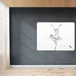 Magnet opslagstavle hvid uden ramme - 87 x 57 cm