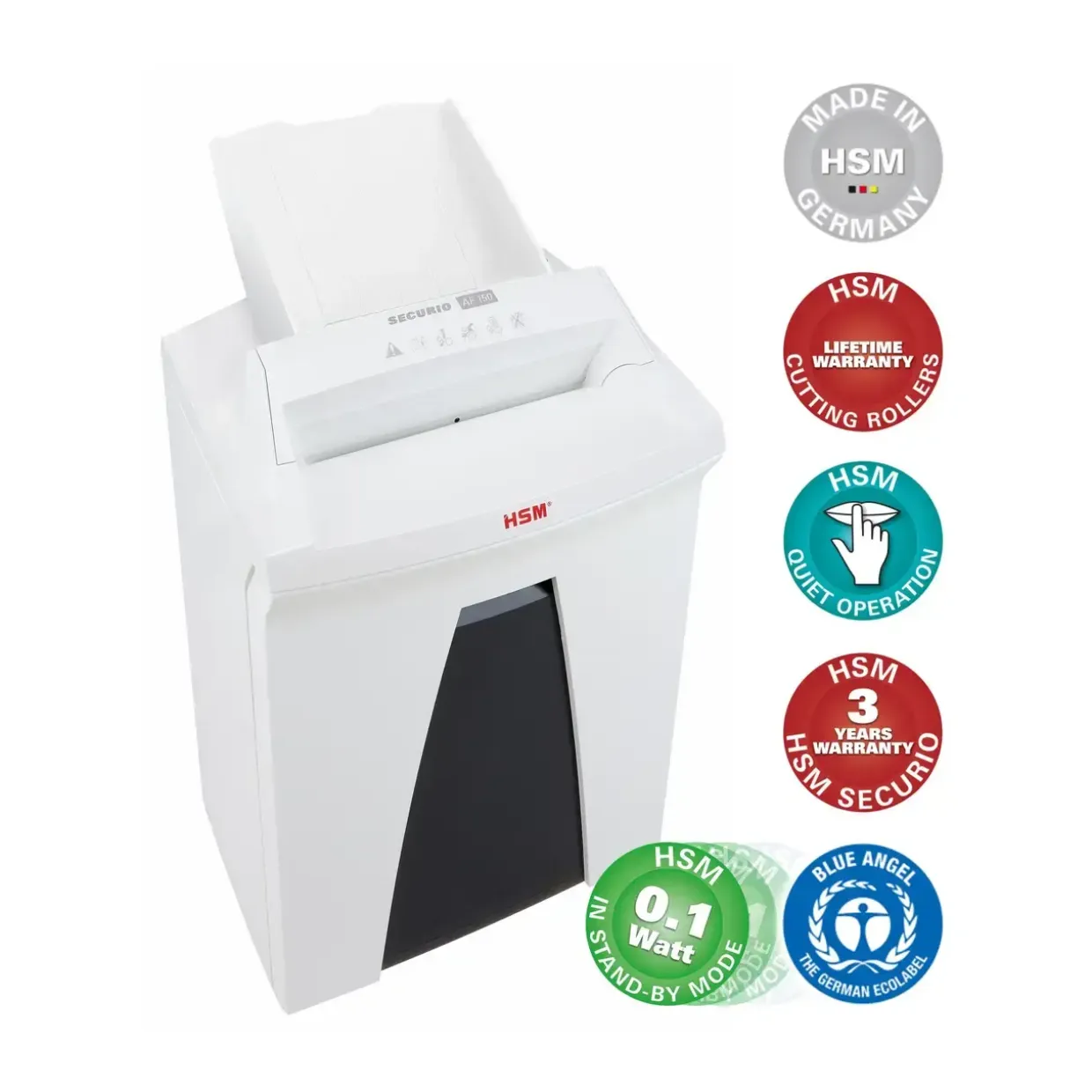 Makulator - HSM Securio AF150 konfetti 4,5x30 hvid P-4