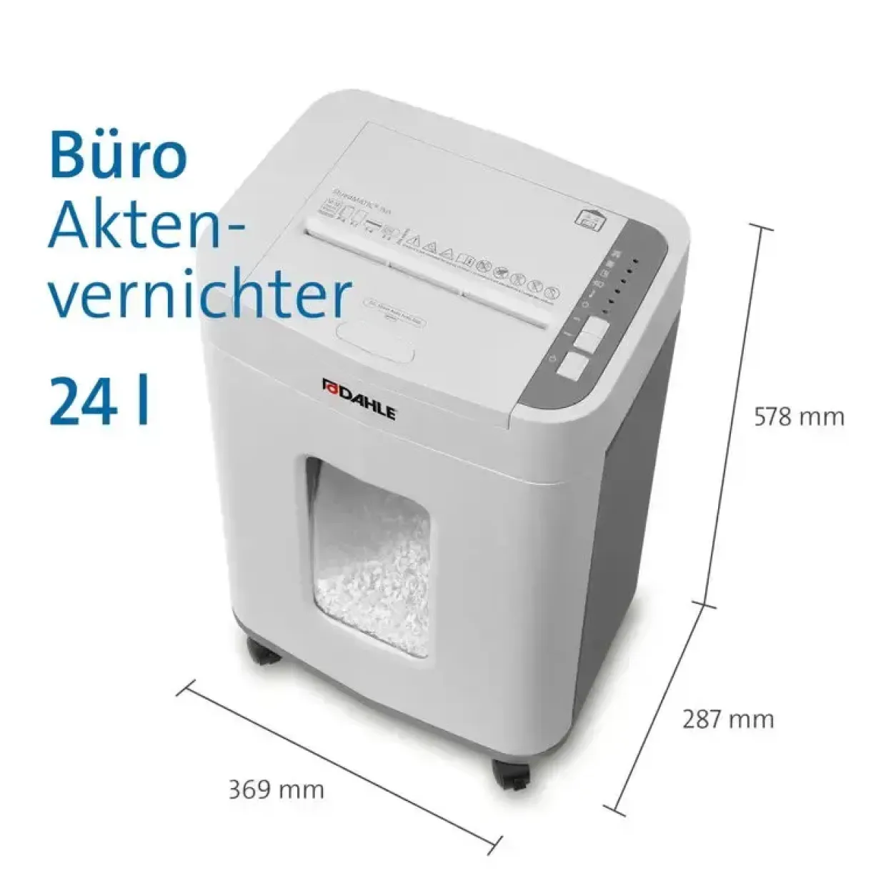 Makuleringsmaskine, Dahle ShredMATIC SM 150, 25 L, grå