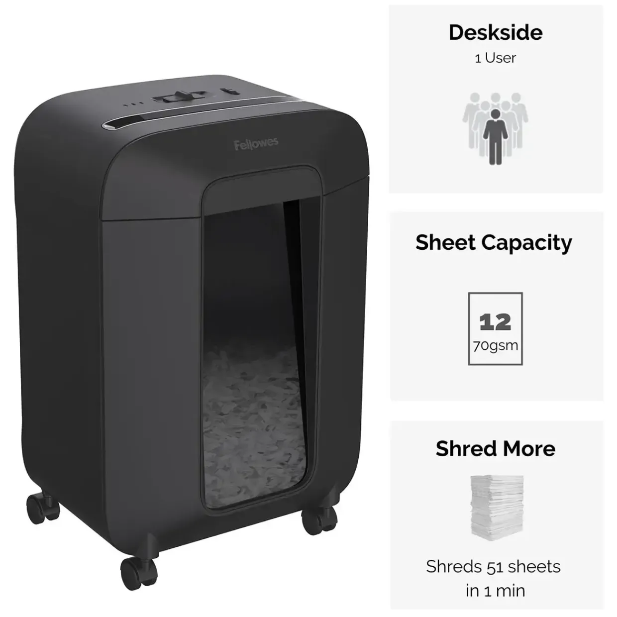 Makuleringsmaskine Fellowes LX 65 10 ark P4 Cross Cut