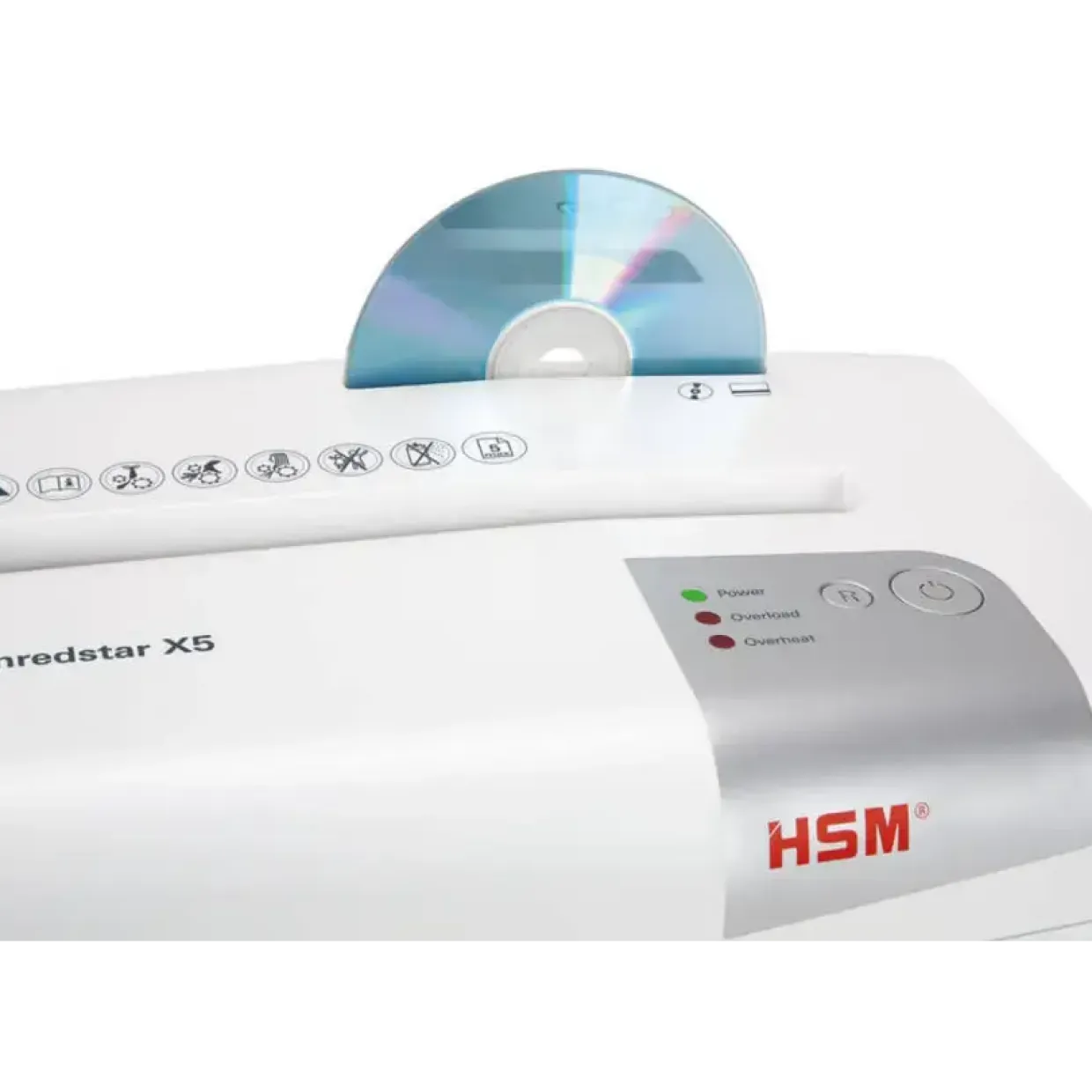 Makuleringsmaskine konfetti - HSM Shredstar X5 4,5 x 30 mm - 5 ark