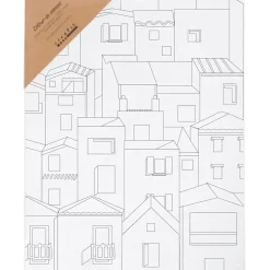 Malerlærred med print, By, D: 1,6 cm, str. 24x30 cm, 360 g - 1 stk