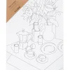 Malerlærred med print, Morgenbord, D: 1,6 cm, str. 24x30 cm, 360 g - 1 stk