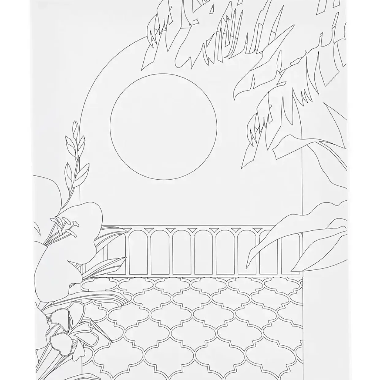 Malerlærred med print, Solrig balkon , D: 1,6 cm, str. 24x30 cm, 360 g - 1 stk