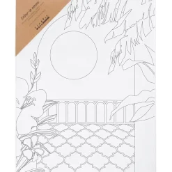 Malerlærred med print, Solrig balkon , D: 1,6 cm, str. 24x30 cm, 360 g - 1 stk