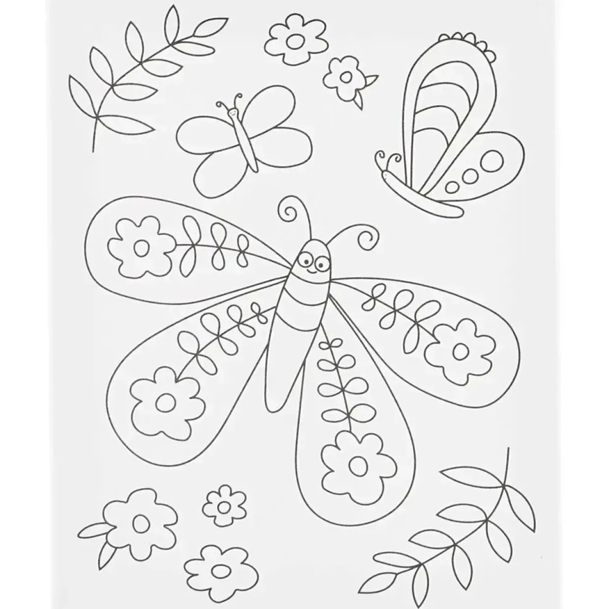 Malerlærred med print, Stor sommerfugl, D: 1,6 cm, str. 24x30 cm, 360 g - 1 stk