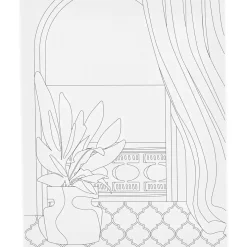 Malerlærred med print, Vindue, D: 1,6 cm, str. 24x30 cm, 360 g - 1 stk