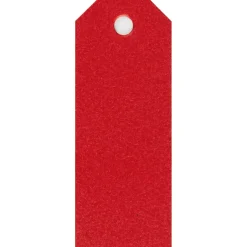 Manillamærker billige, rød, str. 3x8 cm, 220 g, 20stk.