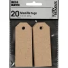 Manillamærker natur, str. 3x8 cm, 220 g, 20stk.