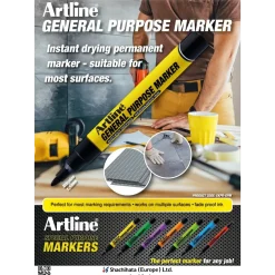 Marker - Artline Allround Sort - 1,5 mm - Køb minimum 12 stk.