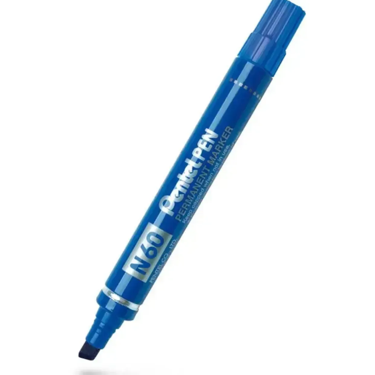 Marker, Pentel, N60-CE, permanent, Blå, pakke a 12 stk - 12 stk