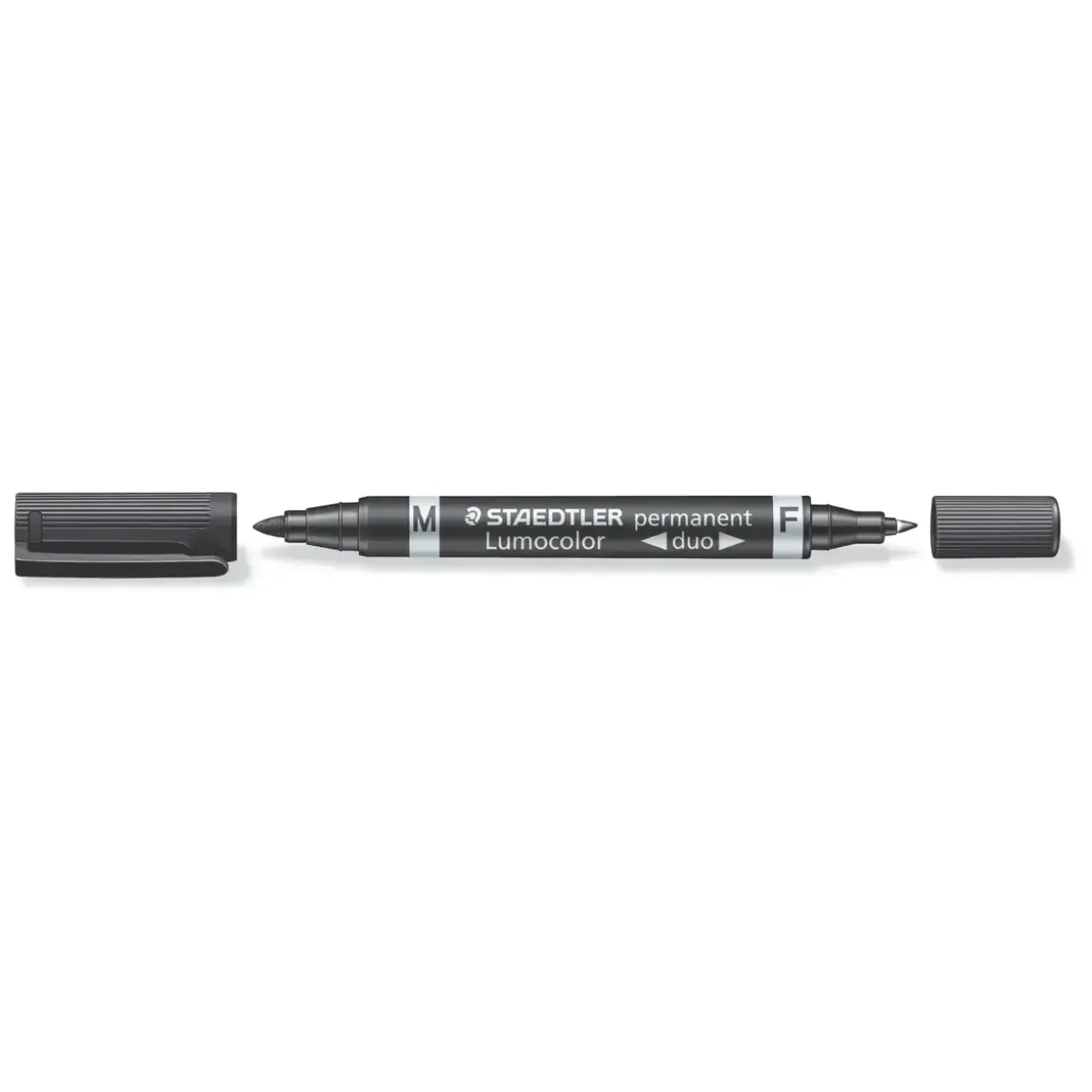 Marker - Staedtler Lumocolor Duo Permanent 348 - Sort - F/M - 10 stk