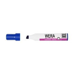 Marker WERA blå permanent kantet spids 2-10mm - 10 stk