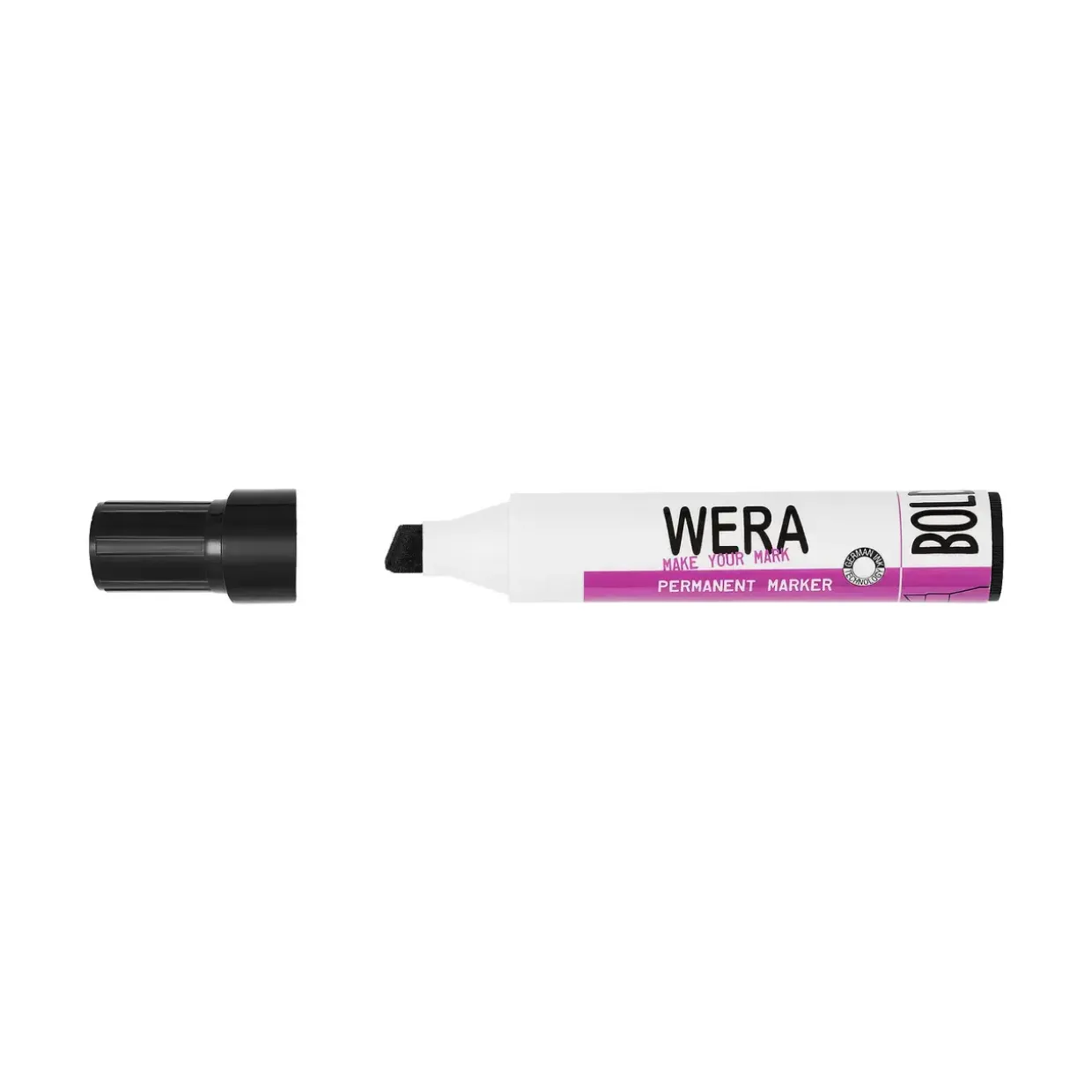 Marker WERA sort permanent kantet spids 2-10mm - 10 stk