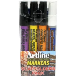 Markørpakke - Artline Scaffolders Kit 4 stk. pakke