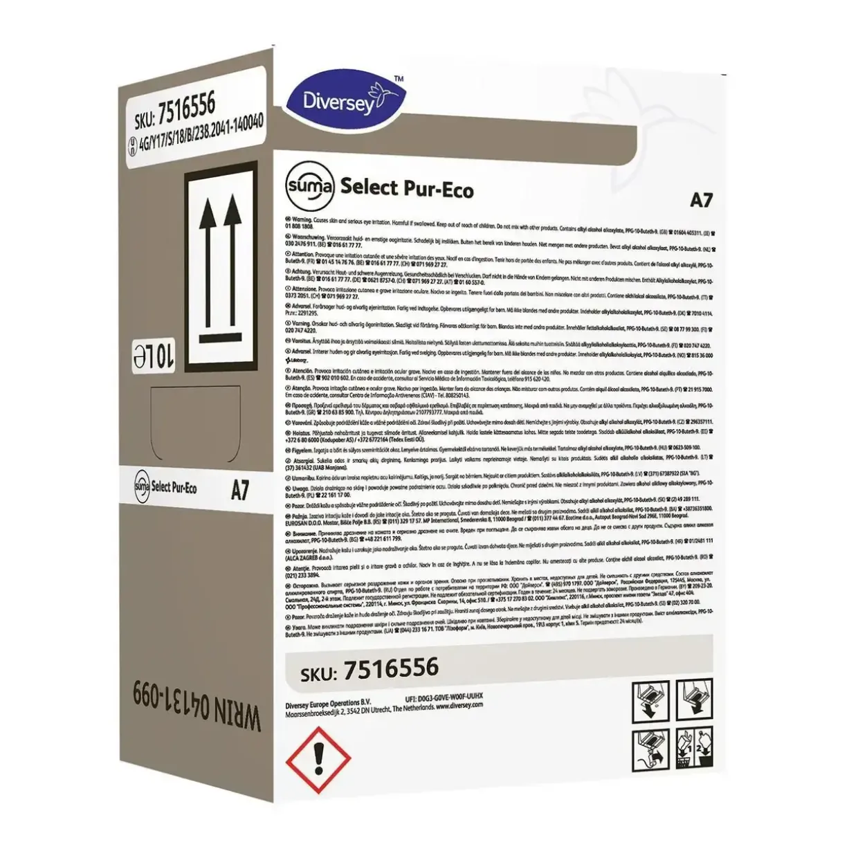 Maskinopvask Afspænding Suma Select Pur-Eco A7 Safepack 10ltr Ecolabel - 10 ltr/krt