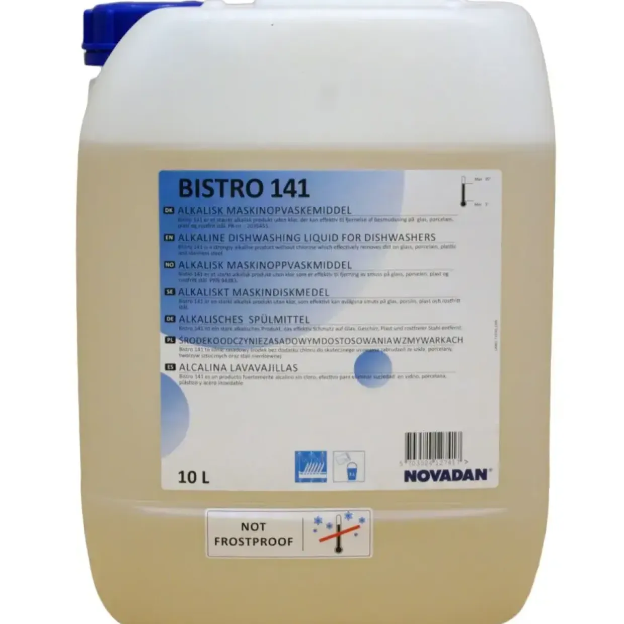 Maskinopvask, Novadan Bistro 141, 10 l, uden klor, farve og parfume