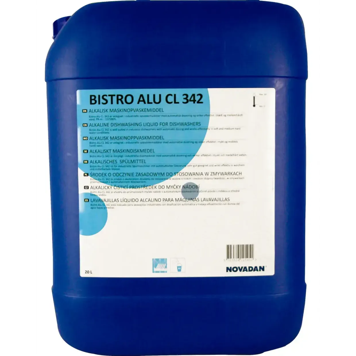 Maskinopvask - Novadan Bistro Alu CL 342 klorineret - 20 L
