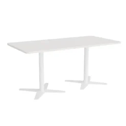 Mødebord DNA, Hvid 1600x800 mm rektangulær, Hvidt understel
